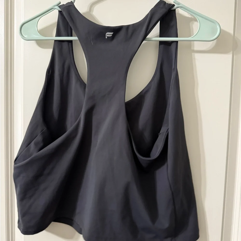 Fabletics Charcoal Racerback Tank Top - Picture 2 of 2